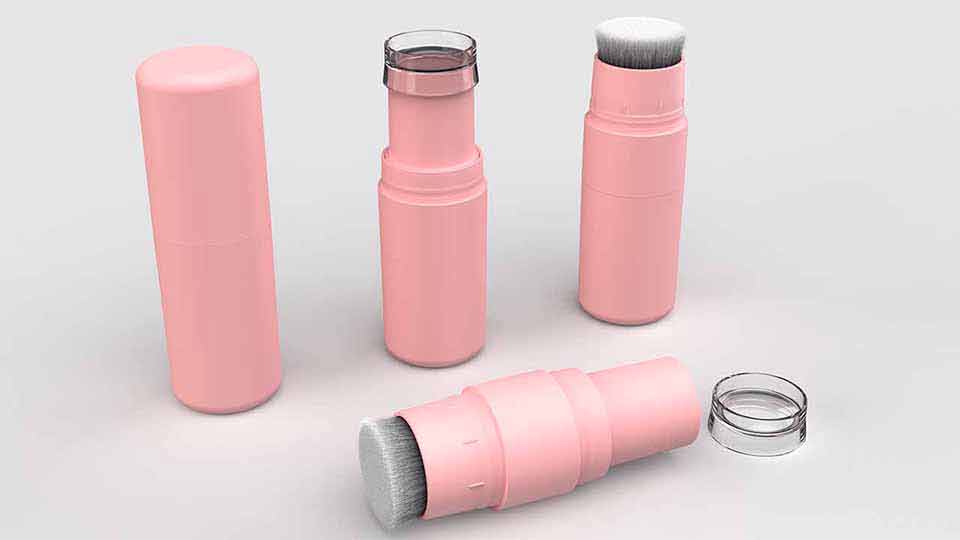 لوله چوب پودری با سر قلم مو لوله چوب پودری با سر قلم مو